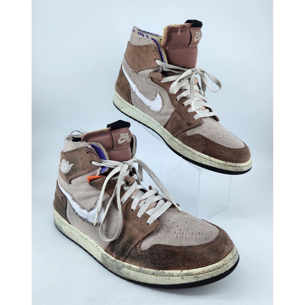Nike Air Jordan 1 Zoom Air Comfort Fossil Stone Mens Size 14 CT0978-201 High Top
